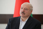 Alexander Lukashenko during the meeting in the Zhitkovichi District Executive Committee