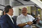 Belarus President Alexander Lukashenko and Vice President of the People’s Republic of China Wang Qishan in the countryside residence of the Belarusian leader