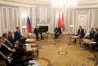 During the meeting with Russia President Vladimir Putin
