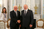 Belarus President Alexander Lukashenko and German President Frank-Walter Steinmeier
