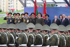 During the parade to mark Belarus’ Independence Day