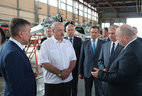 Belarus President Alexander Lukashenko during the visit to Orsha Aircraft Repair Plant