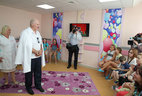 During the visit to the Miory central district hospital