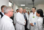Alexander Lukashenko during the visit to the Gomel Oblast Children Clinical Hospital