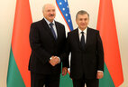 Belarus President Alexander Lukashenko and Uzbekistan President Shavkat Mirziyoyev