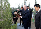 President of the Republic of Belarus Alexander Lukashenko planted a tree at the Alley of Distinguished Guests near the Monument to the Constitution of Turkmenistan