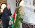 President of Belarus Alexander Lukashenko laid a wreath at the Mausoleum of President Turkmenbasy