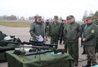 During the visit to a firing range in Ivatsevichi District