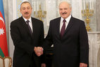 Azerbaijan President Ilham Aliyev and Belarus President Alexander Lukashenko
