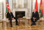 During the talks with Azerbaijan President Ilham Aliyev