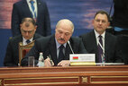 Belarus President Alexander Lukashenko during the summit of the Supreme Eurasian Economic Council in the extended format