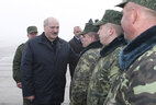Alexander Lukashenko visits the 61st fighter airbase of the Belarusian air force and air defense troops