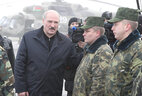 Alexander Lukashenko visits the 61st fighter airbase of the Belarusian air force and air defense troops