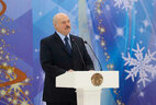 Belarus President Aleksandr Lukashenko took part in the opening ceremony of the 15th International Christmas Amateur Ice Hockey Tournament and the 23rd national junior ice hockey competition Golden Puck