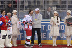 Aleksandr Lukashenko awards best defenseman of the Christmas tournament Daniel Corso (Belarus)