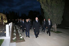 President of the Republic of Belarus Alexander Lukashenko lays a wreath at the tomb of Azerbaijan’s national leader Heydar Aliyev and flowers at the tomb of Heydar Aliyev’s spouse