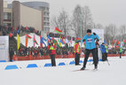 Aleksandr Lukashenko during the biathlon relay