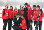 Aleksandr Lukashenko with the participants of the relay