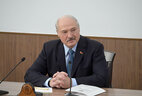 Aleksandr Lukashenko during the meeting with students and lecturers of the Military Academy