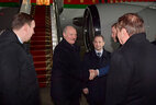At the airport the Belarusian head of state was welcomed by Vice Governor of Russia’s Krasnodar Krai Vasily Shvets, Sochi Mayor Anatoly Pakhomov, Ambassador of Russia to Belarus Mikhail Babich, Ambassador of Belarus to Russia Vladimir Semashko, and Director of the State Protocol Department at the Russian Ministry of Foreign Affairs Igor Bogdashev