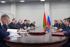 Во время встречи с Президентом России Владимиром Путиным