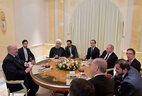 During the informal meeting with the presidents of Russia, Iran, and Turkey