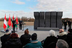 During the ceremony to unveil the monument to Austrian victims of Nazism in Trostenets