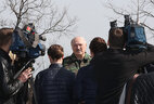 Aleksandr Lukashenko talks to mass media representatives