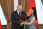 Weightlifter Darya Naumova receives the Honored Master of Sport of Belarus title
