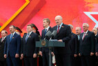 Aleksandr Lukashenko addresses the commemorative event