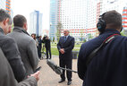Aleksandr Lukashenko talks to mass media