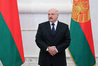 Belarus President Aleksandr Lukashenko during the meeting with foreign diplomats