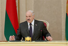 Александр Лукашенко во время встречи с руководителями конституционных судов зарубежных стран