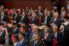 Aleksandr Lukashenko attends a gala concert in Bishkek