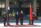 Ceremony of official welcome for Egypt President Abdel Fattah el-Sisi at the Palace of Independence