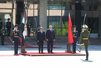 Ceremony of official welcome for Egypt President Abdel Fattah el-Sisi at the Palace of Independence
