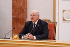Aleksandr Lukashenko during the extended-participation talks with Egypt President Abdel Fattah el-Sisi