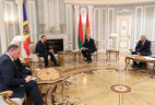 Во время встречи Александра Лукашенко с Президентом Молдовы Игорем Додоном