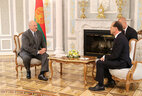 Александр Лукашенко на встрече с Государственным Министром по торговой политике Министерства внешней торговли Великобритании Джорджем Холлингбери