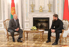 Александр Лукашенко на встрече с Главой Чеченской Республики Российской Федерации Рамзаном Кадыровым