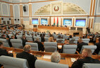 At the conference held in the Palace of Independence