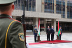 Ceremony of official welcome for Tajikistan President Emomali Rahmon at the Palace of Independence in Minsk