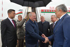 Belarus President Aleksandr Lukashenko arrives in the Russian Federation for a working visit. The airplane of the head of state landed in Pulkovo Airport in Saint Petersburg