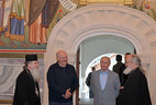 Belarus President Aleksandr Lukashenko and Russian President Vladimir Putin on a tour to Valaam