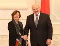 Alexander Lukashenko receives credentials from Ambassador Extraordinary and Plenipotentiary of France to the Republic of Belarus Dominique Gazuy
