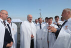 Aleksandr Lukashenko visits a poultry farm of Belorusneft-Osobino company in Vetka District