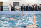 Aleksandr Lukashenko visited the Vetka Children's and Youth Sport School to see the infrastructure of its swimming pools