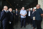 Aleksandr Lukashenko during the visit to the LidaTekhmash company