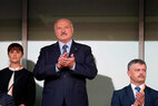 Belarus President Aleksandr Lukashenko at the opening ceremony